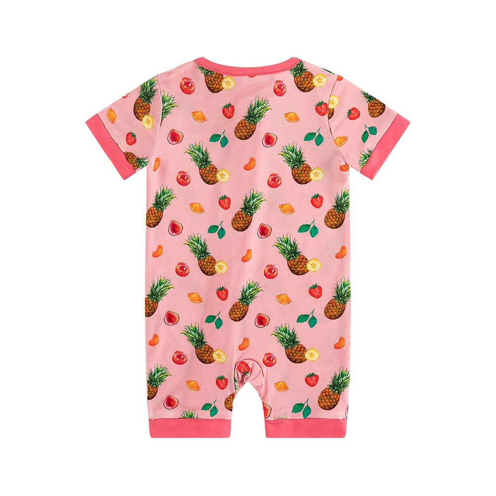Pineapple and Fruit Zippered Romper
