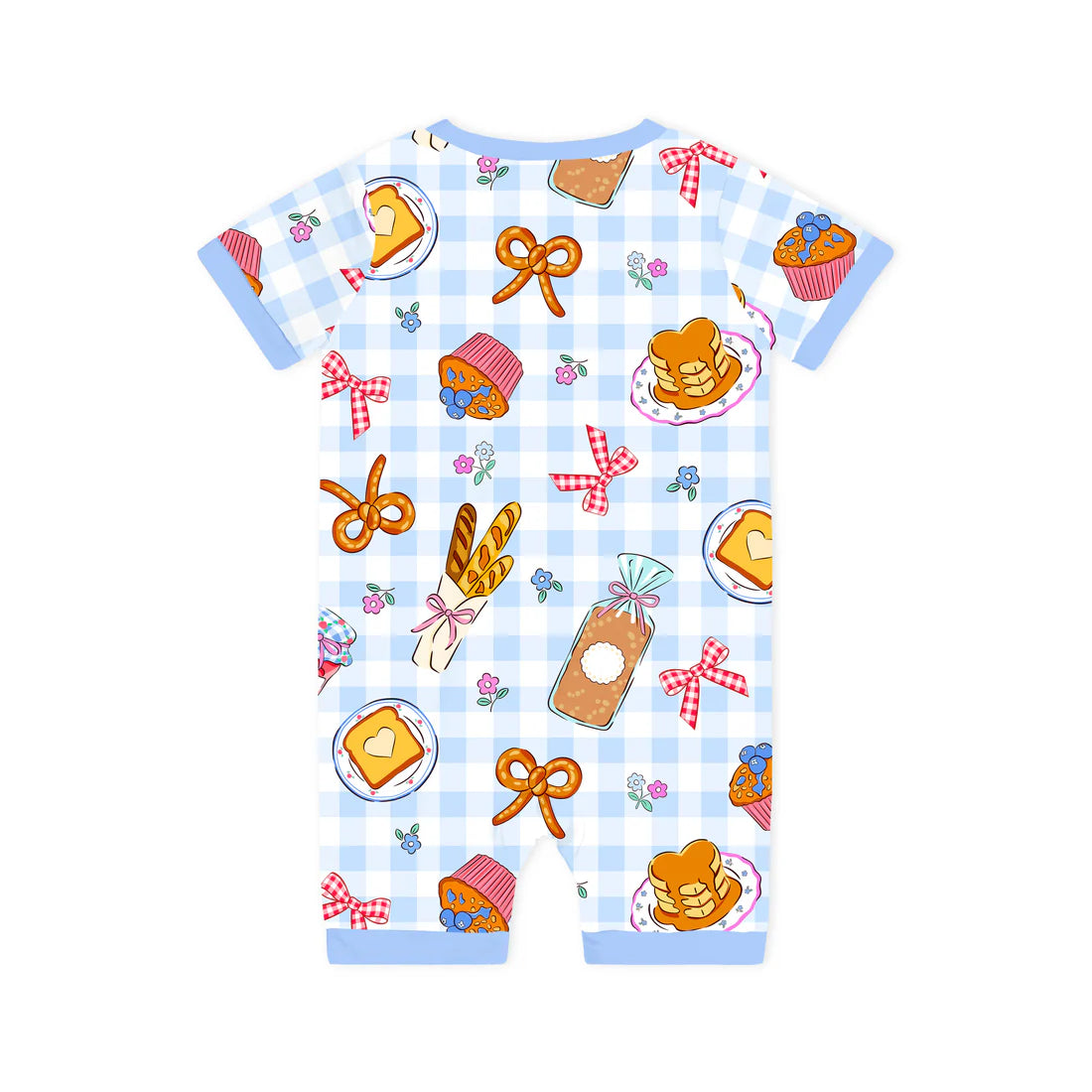 Sweet Bakery Zippered Romper- AVAILABLE for pre-order ships in 10 days